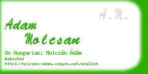 adam molcsan business card